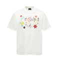 Areswings Embroidered Floral Sketch T-Shirt