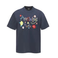 Areswings Embroidered Floral Sketch T-Shirt