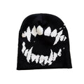 Smiley Sketch Graphic Knit Beanie