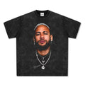 Neymar Portrait Oversized Washed T-Shirt