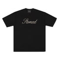 Stoned & Co Blessed26 Cursive Pearl Logo Tee (Black)