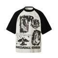 Restarall Contrast Graffiti Cyberpunk T-Shirt