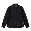 Iconslab Long-Sleeve Retro Woven Knitted Shirt