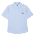 Iconslab Stripe Embroidered Logo Cuban Shirt