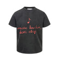 Made Extreme "Music Louder Don't Stop" Washed T-Shirt (Black)