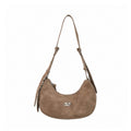 Crying Center Curve Suede Sling Bag