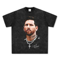 Messi Portrait Oversized Washed T-Shirt