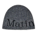 Matin Kim Signature Logo Knitted Beanie (Grey)