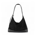 Crying Center Contrast Suede Shoulder Bag