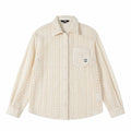 Iconslab Long-Sleeve Retro Woven Knitted Shirt