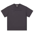 Boneless Knitted Overlap Slogan T-Shirt