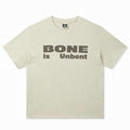 Boneless Unbent Slogan Printed T-Shirt (Beige)