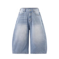 Inflation Washed Curved Denim Jorts