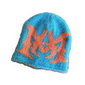 Fuzzy Monster Doodle Knit Beanie