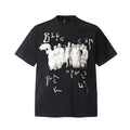 Black Energy Abstract Figure Oversized T-Shirt