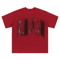 Black Energy Plaid Patchwork Graphic T-Shirt