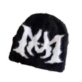 Fuzzy Monster Doodle Knit Beanie