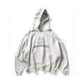 Mason Prince Washed Distressed Embroidered Hoodie (Off White)