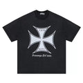 Black Iron Cross Oversized T-Shirt