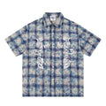 Savage Base Tie-Dye Plaid Cuban Shirt