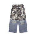 Inflation Camo Patchwork Straight Jeans