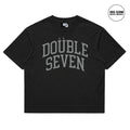 DOUBLE SEVEN Collegiate Logo T-Shirt (Ash Black/Grey)