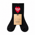 Carhartt Embroidered Unisex Long Socks (Heart Black)