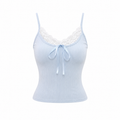 Double Muse Padded Lace Ribbed Tank