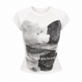 Double Muse Bear Graphic Cropped Tee