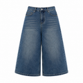 Double Muse Classic Wide Leg Denim Shorts