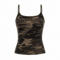 Double Muse Rhinestone Camo Crop Cami