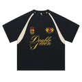 Double 7 Varsity Crest Raglan Tee (Black)