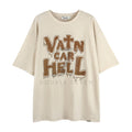 Vancarhell Embroidery Oversized Washed T-Shirt