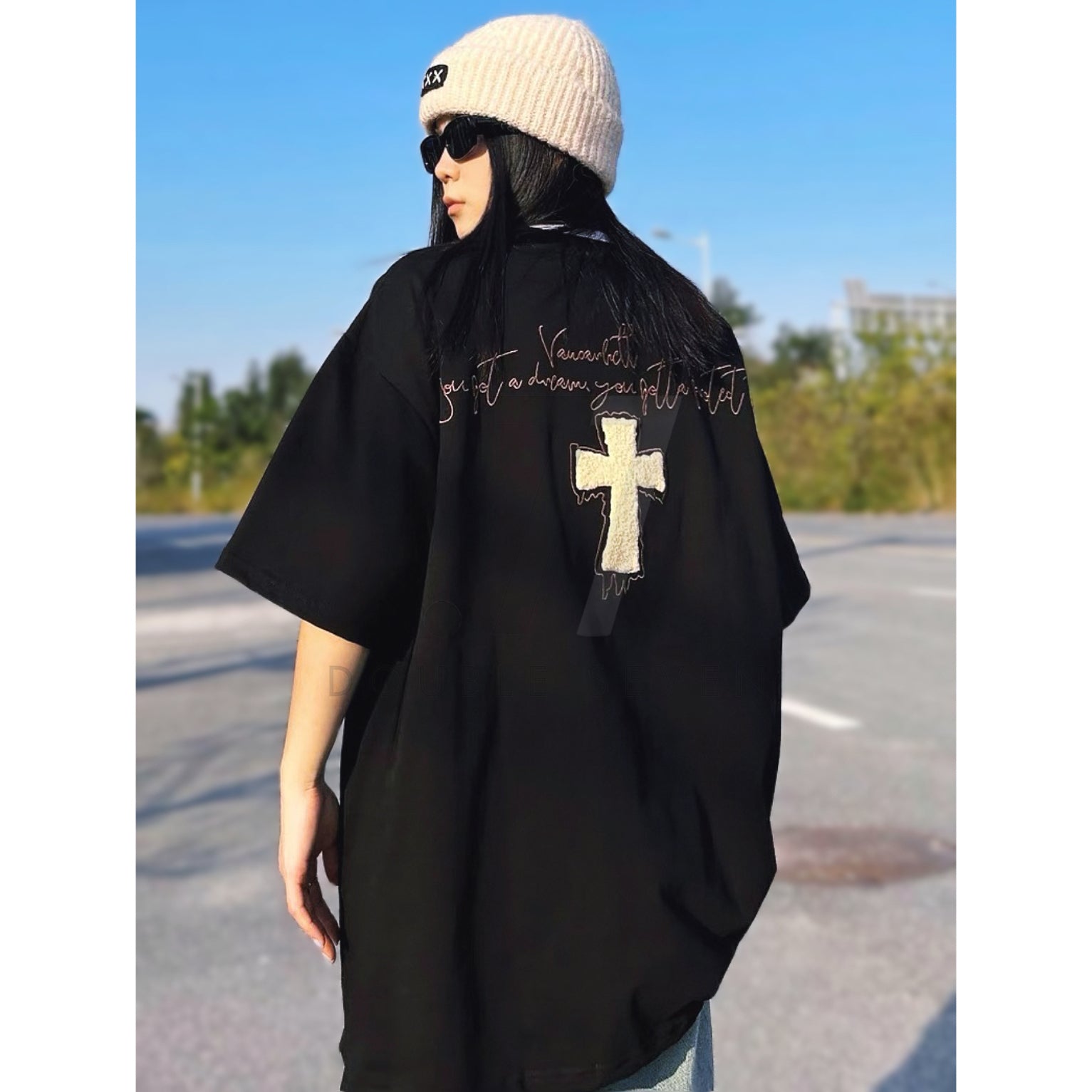 Vancarhell Embroidery Oversized Washed T-Shirt – Double 7 Official