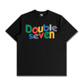 Double 7 Multi-Color Font Tee (Black)