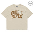 DOUBLE SEVEN Collegiate Logo T-Shirt (Cream)