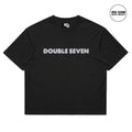DOUBLE SEVEN Blurred Logo T-Shirt (Ash Black) - front