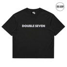 DOUBLE SEVEN Blurred Logo T-Shirt (Ash Black) - front