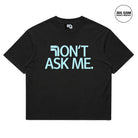 DOUBLE SEVEN Don't Ask Me T-Shirt (Ash Black/Blue) - front