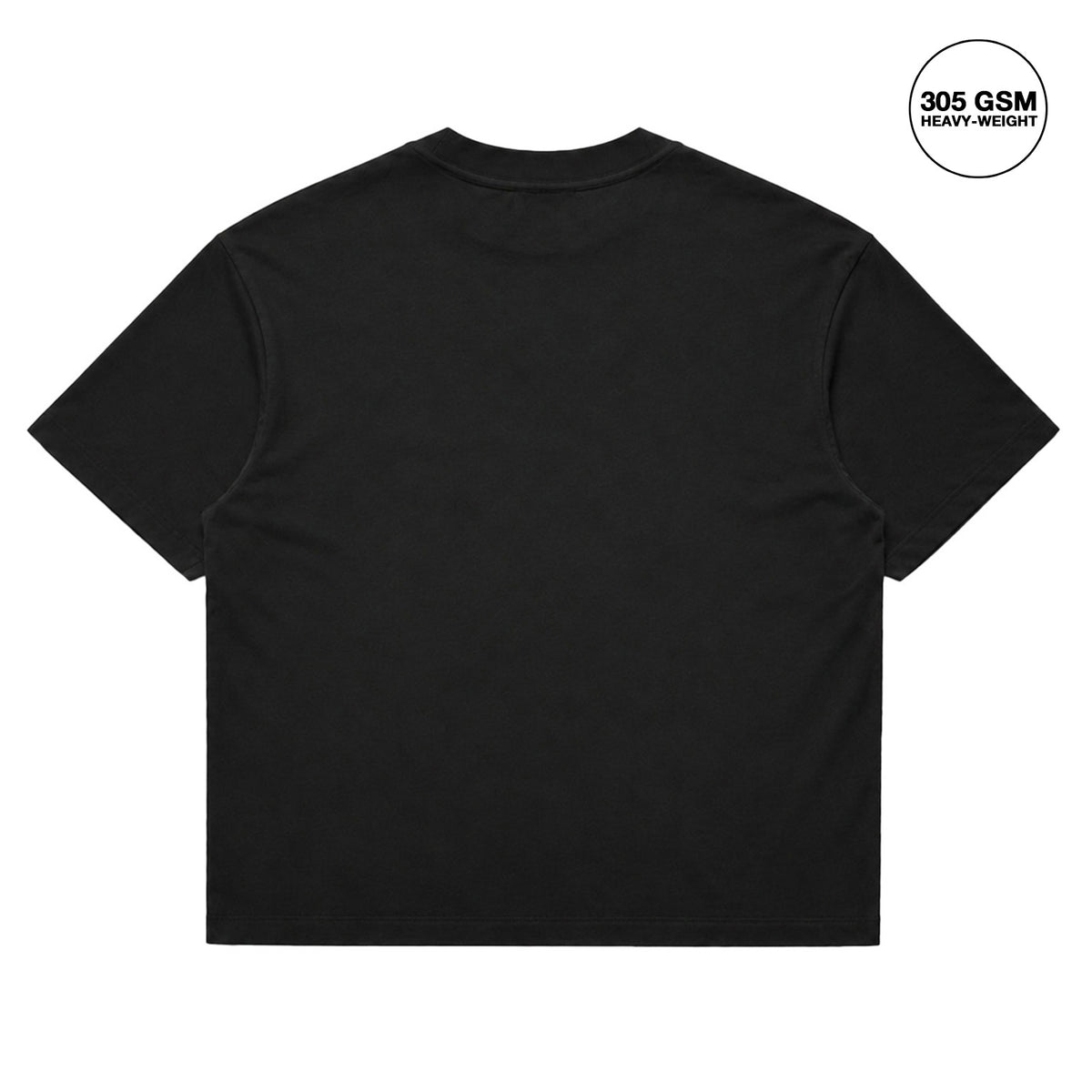 DOUBLE SEVEN Script Logo T-Shirt (Ash Black) - back