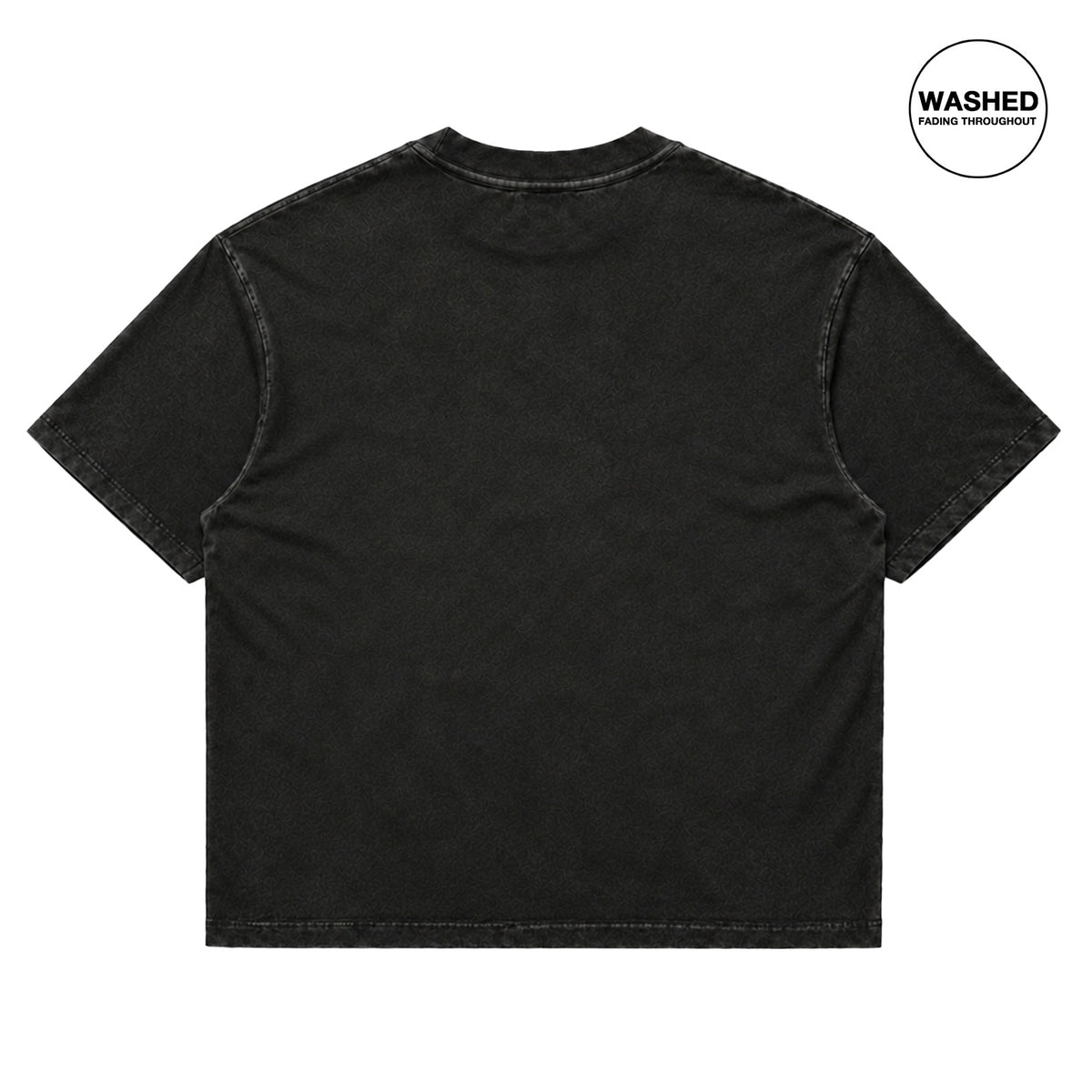 DOUBLE SEVEN Script Logo T-Shirt (Washed Black) - back