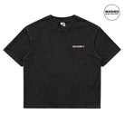 DOUBLE SEVEN Script Logo T-Shirt (Washed Black) - front