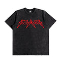 Double 7 Washed Fearless Eagle Tee (Black & Red)