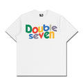 Double 7 Multi-Color Font Tee (White)